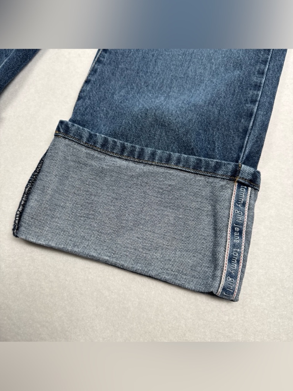 Vintage Tommy Hilfiger Y2K Tommy Girl Jeans Womens 11 Cropped Cuffed 100 Cotton - Picture 6 of 9